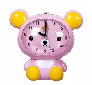 Детский будильник Мишка (Розовый)