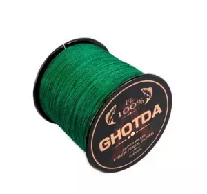 Шнур плетеный рыболовный 1000м 0.16мм 8.1кг GHOTDA, зеленый