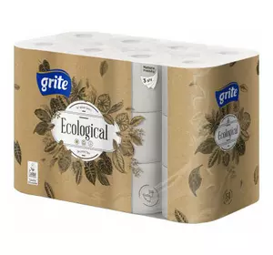 Туалетная бумага Grite Ecological Plius 3 слоя 24 рулона (4770023350265)