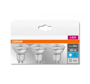Лампочка Osram Набір 3шт LED PAR16 4.3W (350Lm) 4000К GU10 (4058075818415)