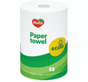 Бумажные полотенца Ruta Ecolo Белые 2 слоя 1 рулон (4820202890195)