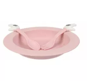 Набор детской эко посуды 68-802, розовый