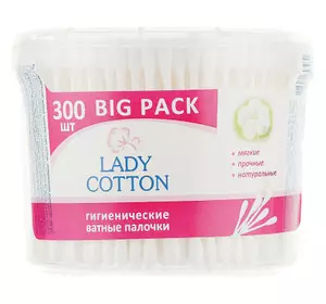Ватные палочки Lady Cotton в банке 300 шт. (4823071643930)