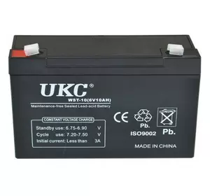 Аккумулятор UKC Battery WST-10 6V 10A