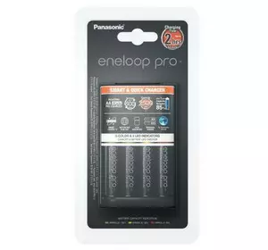 Зарядное устройство для аккумуляторов Panasonic Smart-Quick Charger+Eneloop Pro +4*AA 2500 mAh NI-MH (K-KJ55HCD40E)
