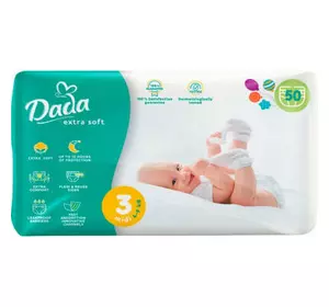 Подгузники Dada Extra Soft Midi 3 4-9 кг 50 шт (4820174981020)