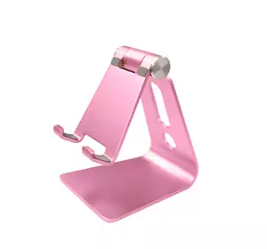 Подставка настольная для смартфона, алюминиевая регулируемая, розовая