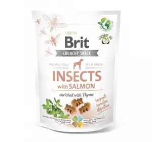 Лакомство для собак Brit Care Dog Crunchy Cracker Insects насекомые, лосось и чабрец 200 г (8595602551491)