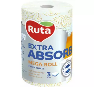 Бумажные полотенца Ruta Selecta Mega roll 3 слоя 1 шт. (4820023745643)