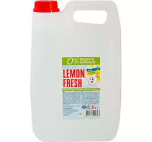 Средство для ручного мытья посуды Lemon Fresh Прозрачный 5 л (4820167001353)