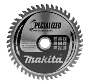 Диск пильный 160x20 мм (48Т) Makita SPECIALIZED : диск 160 мм, кол-во зубьев 48 (B-09276)
