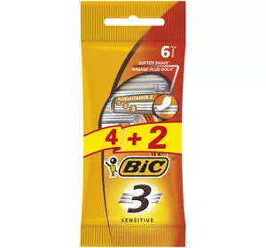 Бритва Bic 3 Sensitive 4 + 2 шт. (3086126693279)