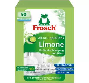 Таблетки для посудомоечных машин Frosch Лимон 50 шт. (4001499947315)
