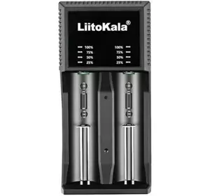 Зарядное устройство для аккумуляторов Liitokala 2 Slots, LED indicator, Li-ion(18650...RCR123...26650), NiMH(AA, AAA, SC, C) (Lii-PL2)