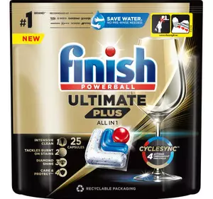 Таблетки для посудомоечных машин Finish Ultimate Plus All in 1 25 шт. (5908252010721)
