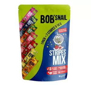 Конфета Bob Snail ассорти страйпы фруктово-ягодные 100 г (4820219343851)