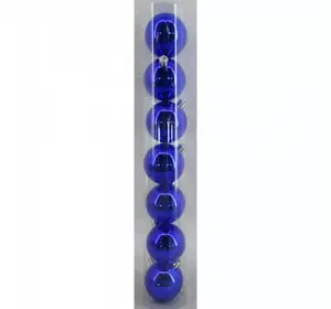 Елочная игрушка Novogod`ko пластик, 6 см, 7 шт синий (974896)