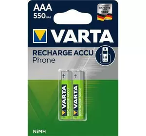 Аккумулятор Varta AAA Phone ACCU 550mAh NI-MH * 2 (58397101402)