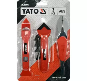 Набор скребков для фуг и герметиков YATO 3шт (YT-52631)