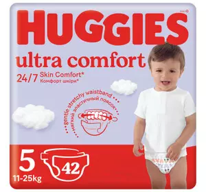 Подгузники Huggies Ultra Comfort 5 (12-22 кг) Jumbo 42 шт (5029053567884_5029053567594)