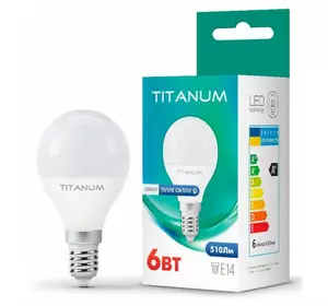 Лампочка TITANUM G45 6W E14 3000K (TLG4506143)