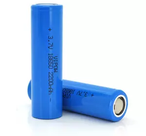 Аккумулятор 18650 Li-Ion ICR18650 FlatTop, 2200mAh, 3.7V, Blue Vipow (ICR18650-2200mAhFT)
