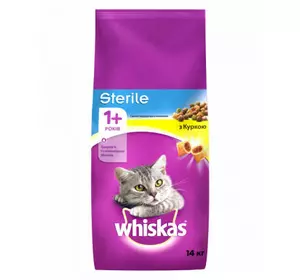 Сухой корм для кошек Whiskas для стерилизованных с курицей 14 кг (5900951259418)