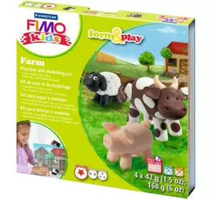 Набор для творчества Fimo Kids Ферма 4 цвета х 42 г (4007817806012)