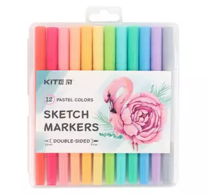 Набор маркеров Kite Pastel sketch, 12 цветов (K22-045)