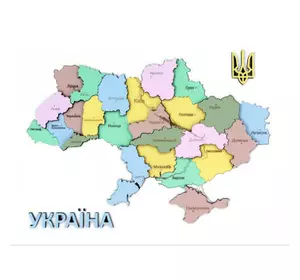 Набор для творчества Rosa Talent Карта Украины 3D пастельные цвета 24.5х18.5 см (4823098532552)