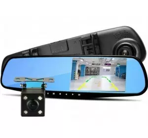 Видеорегистратор – зеркало Blaсkbox DVR AK47 с камерой заднего вида ∙ Автомобильный регистратор на 2 камеры