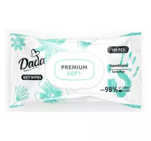 Детские влажные салфетки Dada Premium Soft, с клапаном, 100 шт (4823071659757)