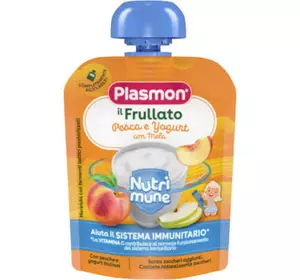 Детское пюре Plasmon Персик, яблоко, йогурт 85 г (1136144)