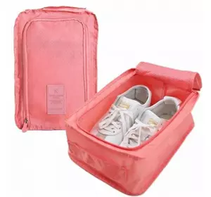 Сумка-органайзер для обуви дорожный розовый