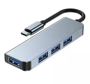 USB 3.1 Type-C хаб разветвитель на 4x USB 3.0/USB 2.0, BC1.2, металл