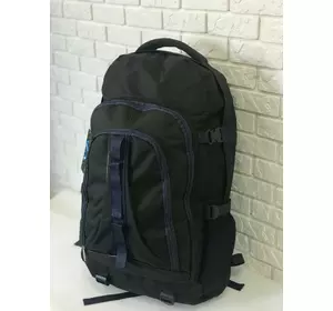 Рюкзак туристический VA T-02-3 65л, черный с синим