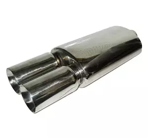 Прямоточний глушник НГ-0729 d-62 мм неіржавка сталь