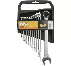 Набір інструментів Topex ключів комбінованих 6-22 мм, 12 шт. (35D375)