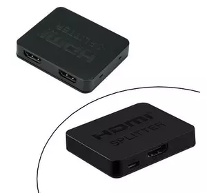 Коммутатор HDMI 1x2 порта, FullHD, 3D, сплиттер, разветвитель, компактный