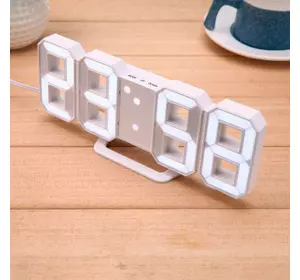 Світлодіодний цифровий годинник White clock