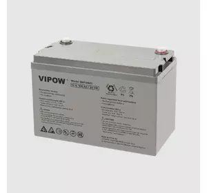 Акумулятор гелевий VIPOW BAT0420 для ДБЖ та інверторів 12V 100Ah