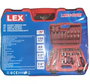 Професійний універсальний набір ручного інструменту Lex LXSS108M (108шт.) набір ключів для авто і дому